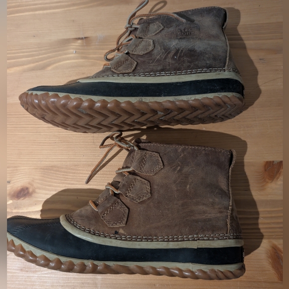 SOREL Women’s Duck Boots Brown/Black Waterproof Lace Up | Size 8 | EUC - Picture 5 of 6